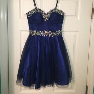 strapless short formal dress from dillard’s